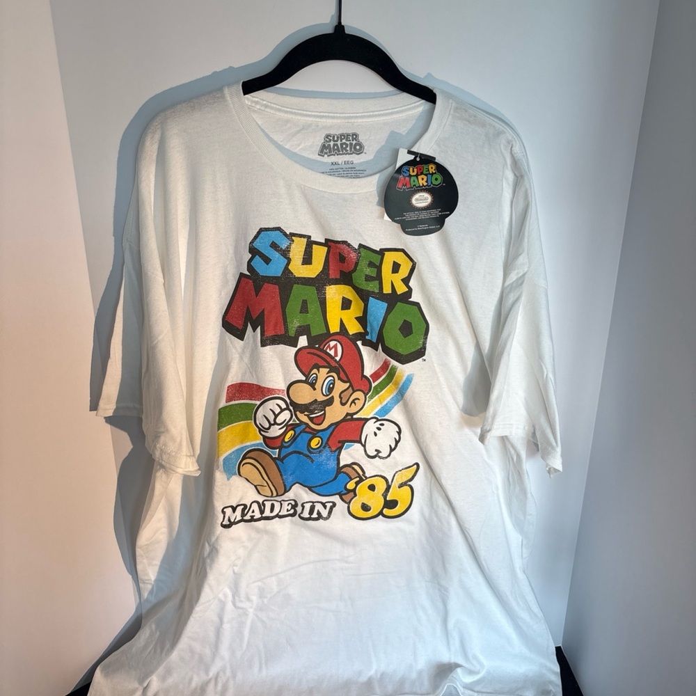 Nintendo Super Mario Multicolor Logo Tee - White